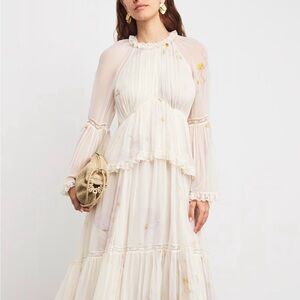 Zimmermann Memento Peplum Flutter Dress